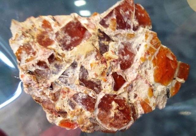 australian fire opal rough at tucson