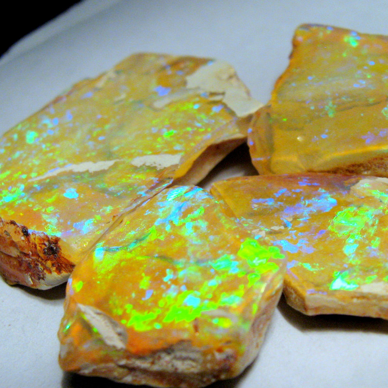 Australian Rough Opal 11.2g Parcel Rubbed White Boulder Opal