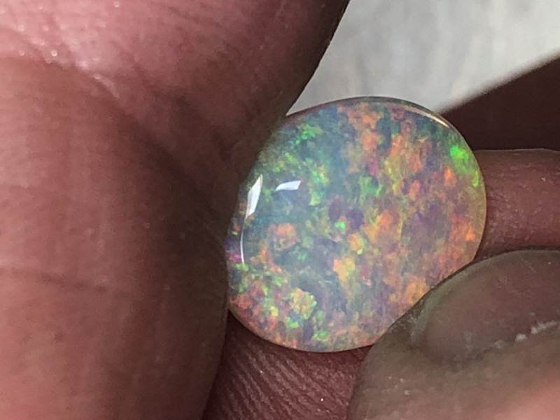 Andamooka crystal opal multi colour red