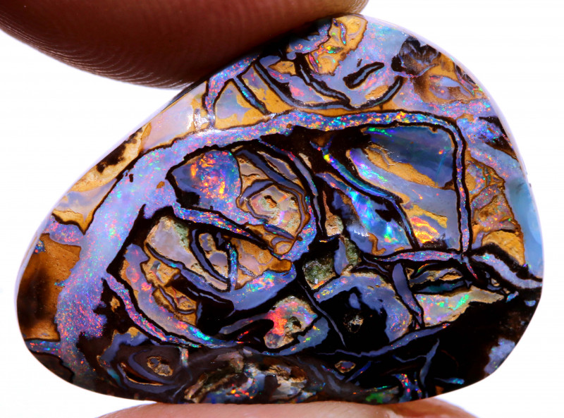 polishing opal with a dremel