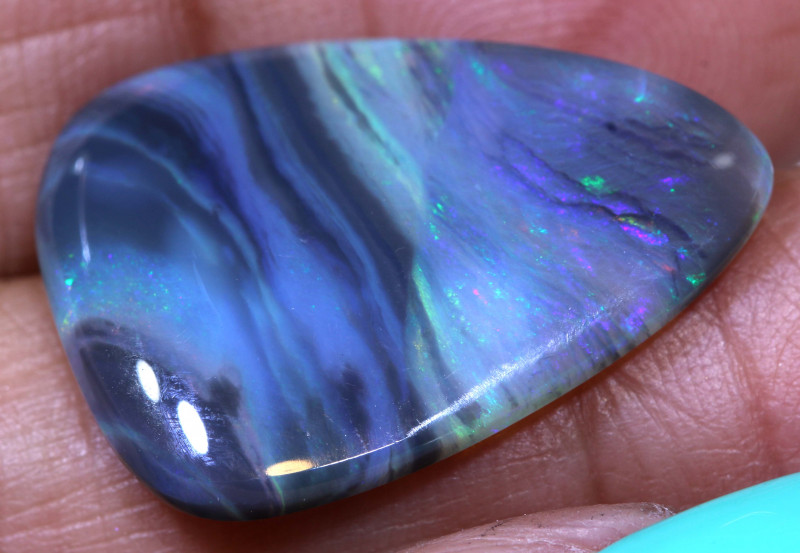 N3 10.72 CTS BLACK OPAL POTCH AND COLOUR TBOA3655