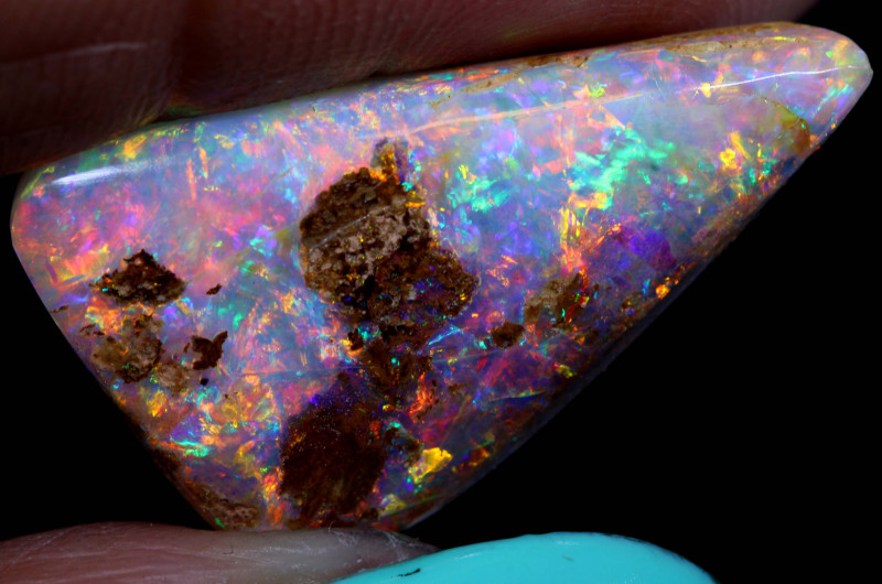 10CTS BOULDER PIPE CRYSTAL OPAL TBO9591 TRUEBLUEOPALS