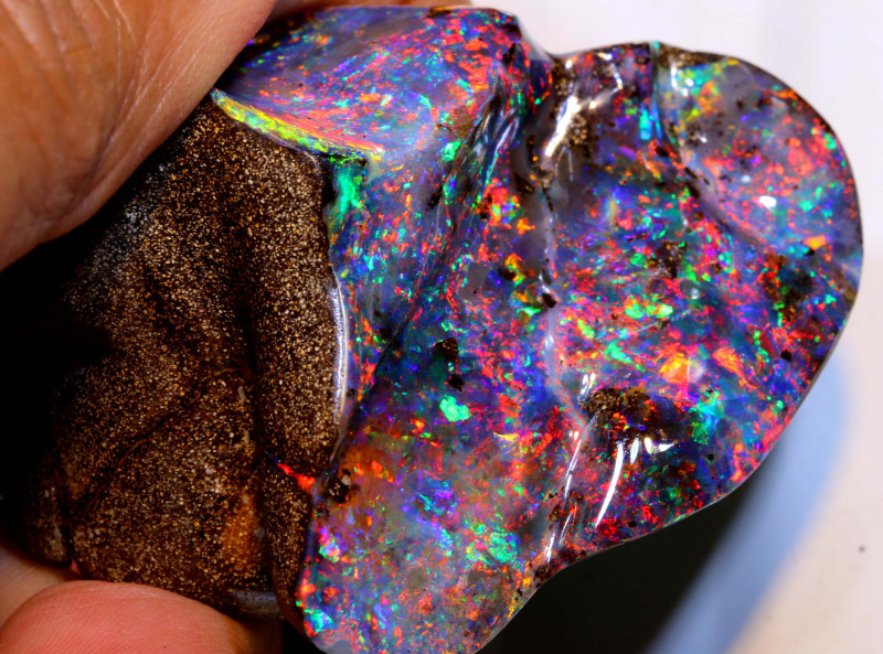 boulder opal polished