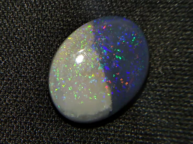 3.25ct Black and White Opal from Lightning Ridge Yin Yang Style