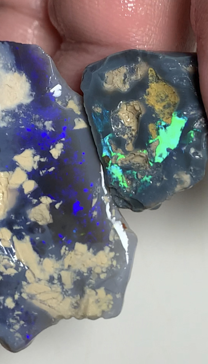 Big, Beautiful and Bright Black Opal Rough/Rubs to Carve and Polish