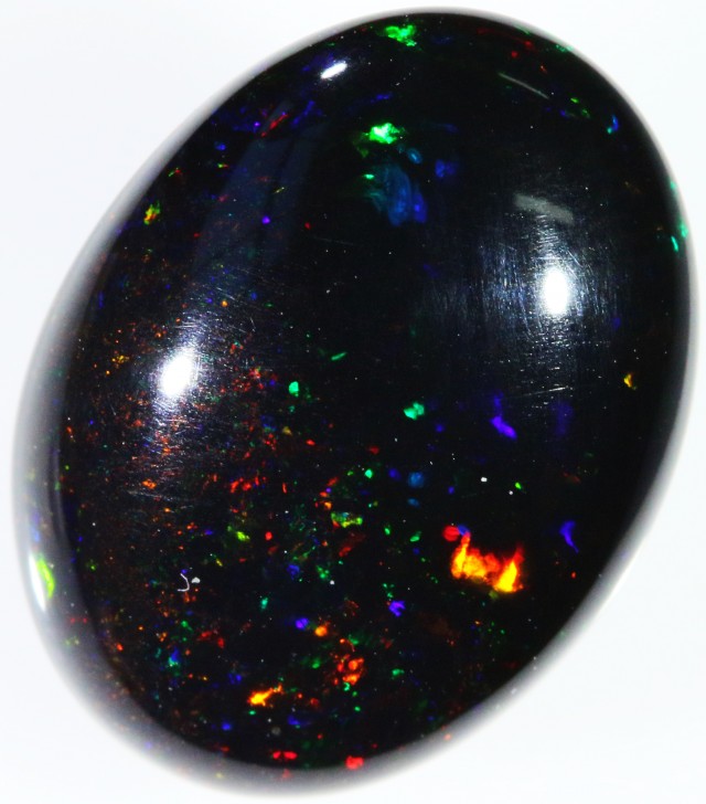 9.05 CTS INDONESIAN BLACK OPAL STONE POLISHED. [VS7249