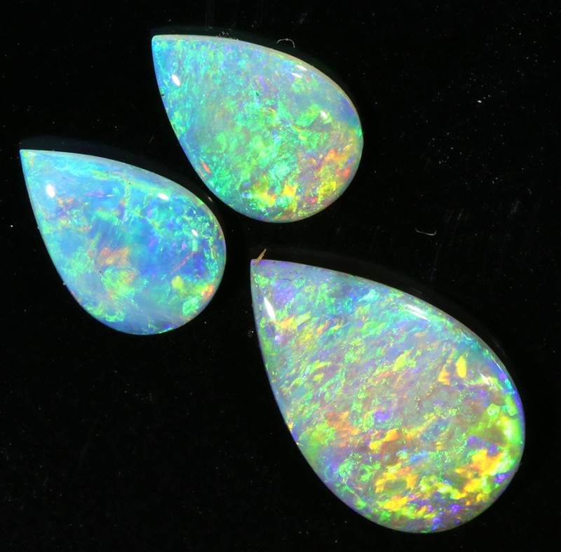 2.79CTS SET 3 COOBER PEDY OPAL PARCELS GREAT COLOUR