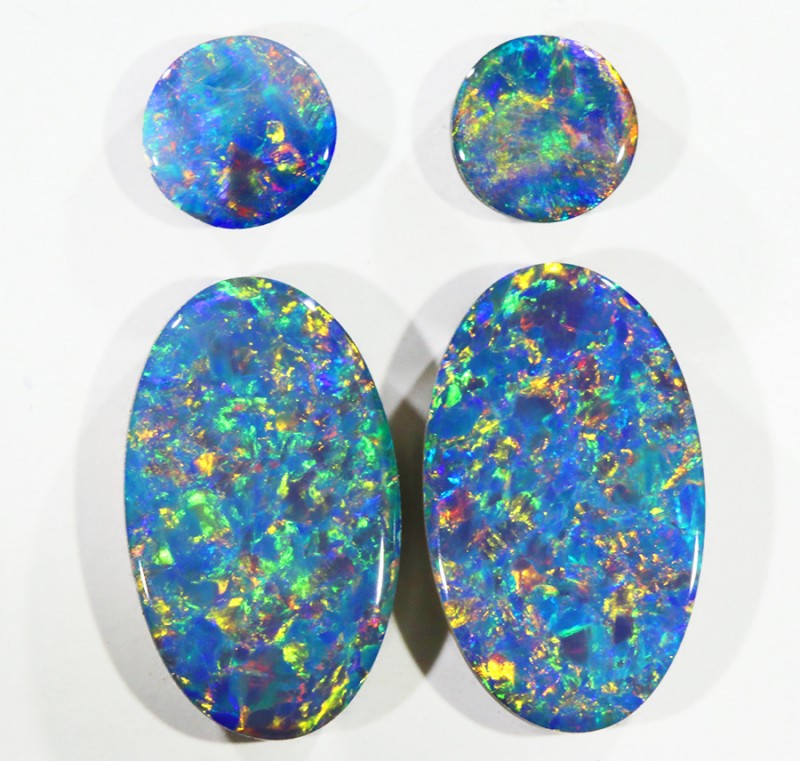 3.69CTS Set 4 COOBER PEDY OPAL DOUBLETS PARCELS GREAT