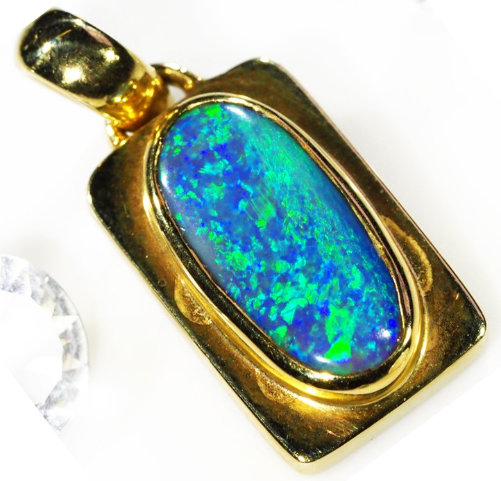GEM FIRE BLACK OPAL PENDANT CK 1619