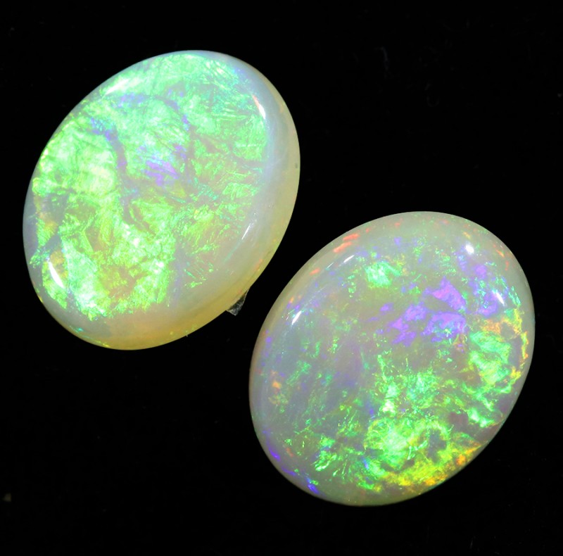 3.15Cts Solid fire opal Coober pedy Pair opals WS373