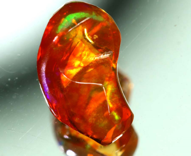 1.1CTS MEXICAN FIRE OPAL FREEFORM FOB1746