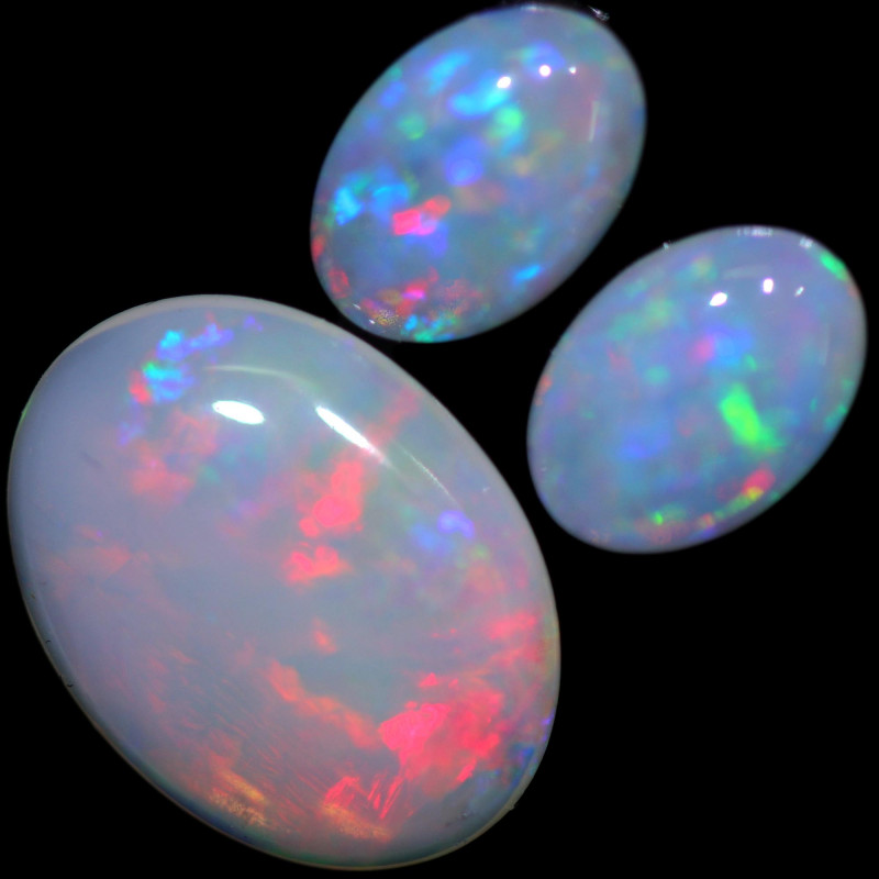 2.42 CTS COOBER PEDY SOLID OPAL SET 3 [SEDA2663]