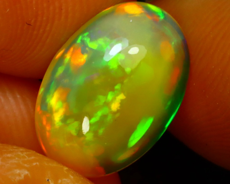Welo Opal 2 42ct Natural Ethiopian Play Of Color Opal