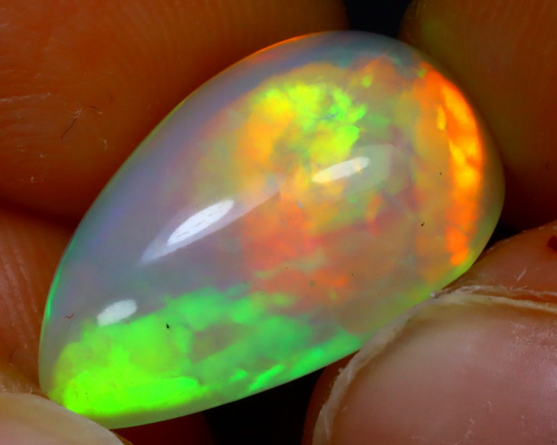 Welo Opal 7 12ct Natural Ethiopian Play Of Color Opal