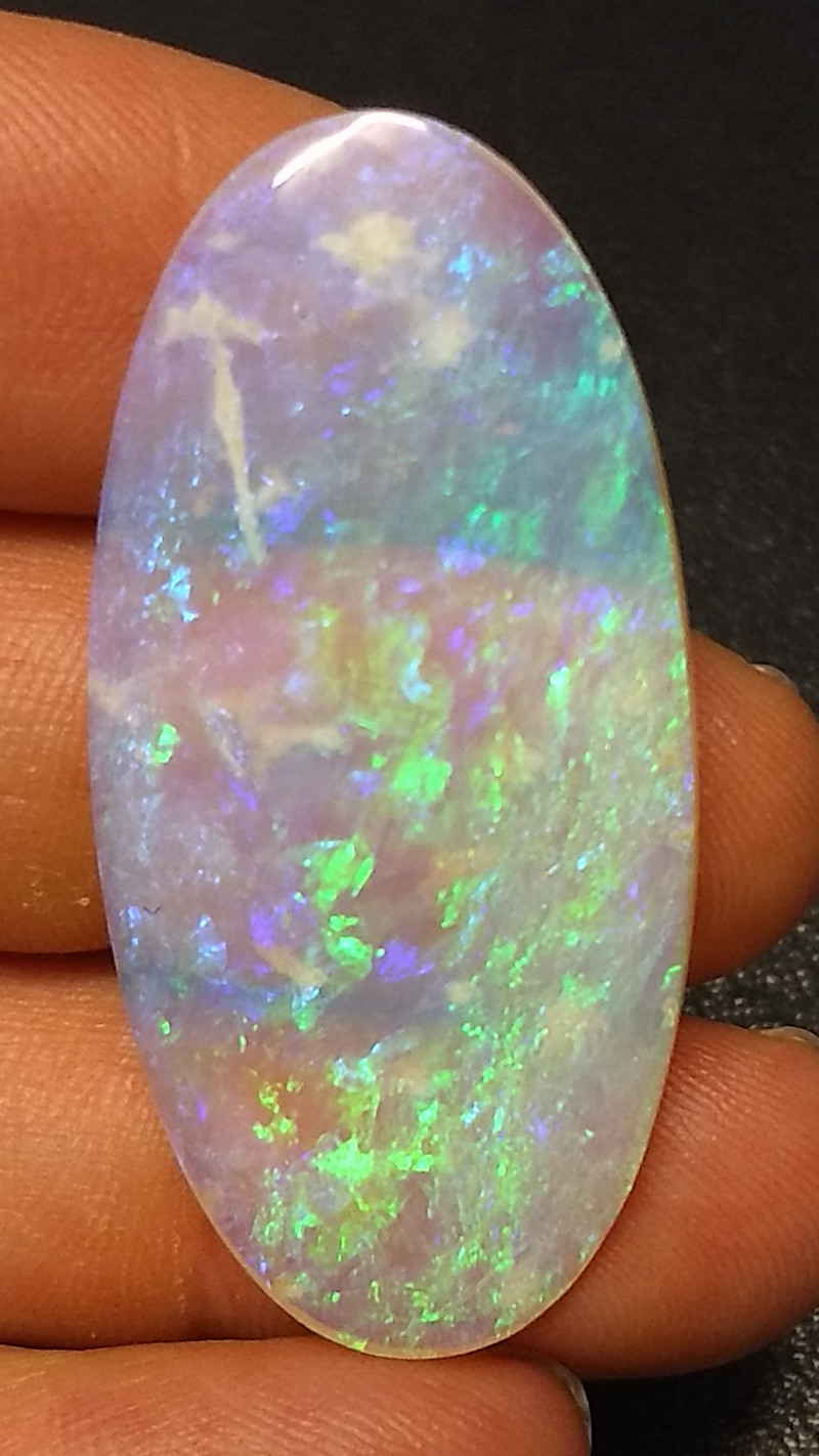 Coober Pedy Opal 24.70 CTS Oval 46mm x 22mm Crystal