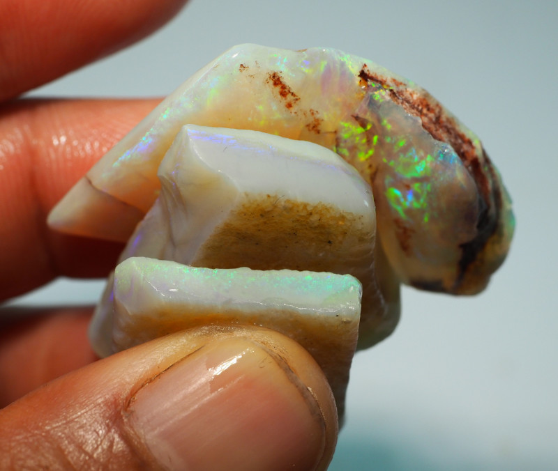 67.00CT QUALITY OPAL ROUGH PARCEL 3 OPALS FROM COOBER
