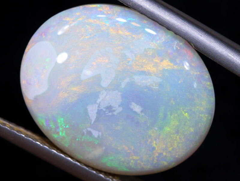 white opal cabochon