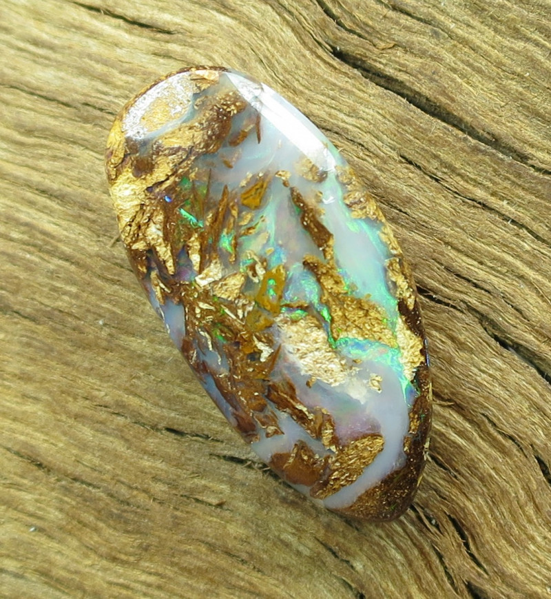 13cts, BOULDER WOOD FOSSIL OPAL.