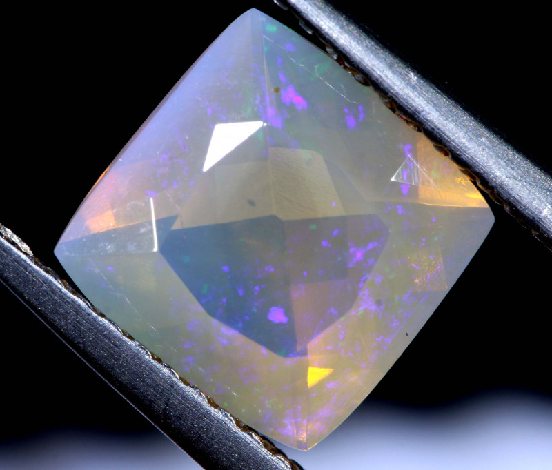 faceted crystal opal